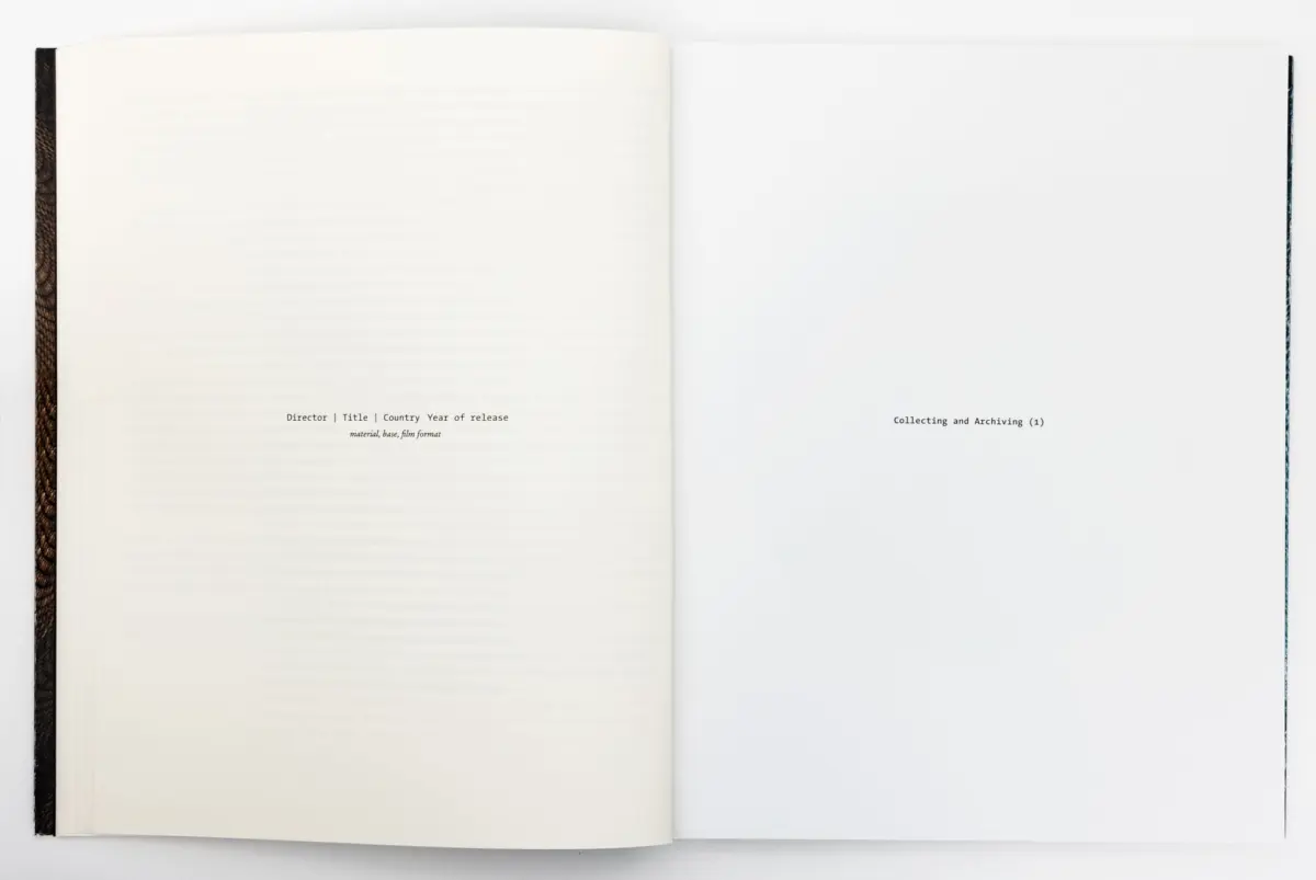 Open book spread; right page reads 'Collecting and Archiving (1)'; left page mostly blank.