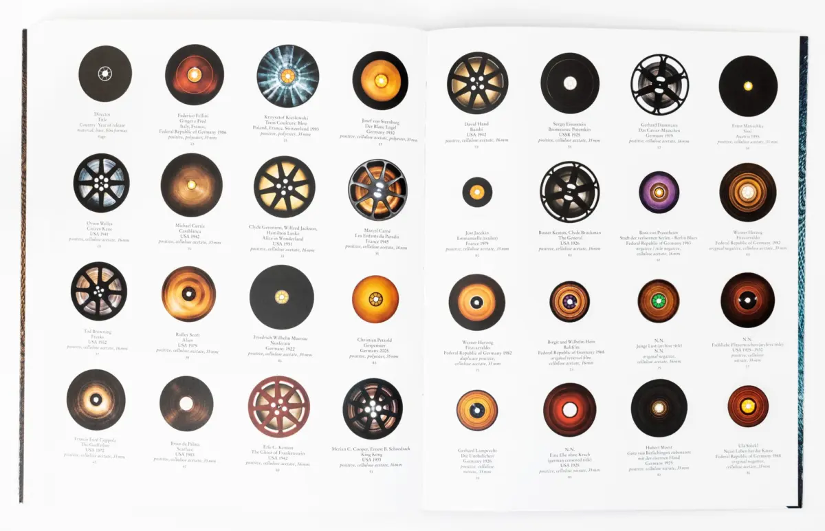 Open book spread displaying a gallery of circular wheel-like diagrams with captions.