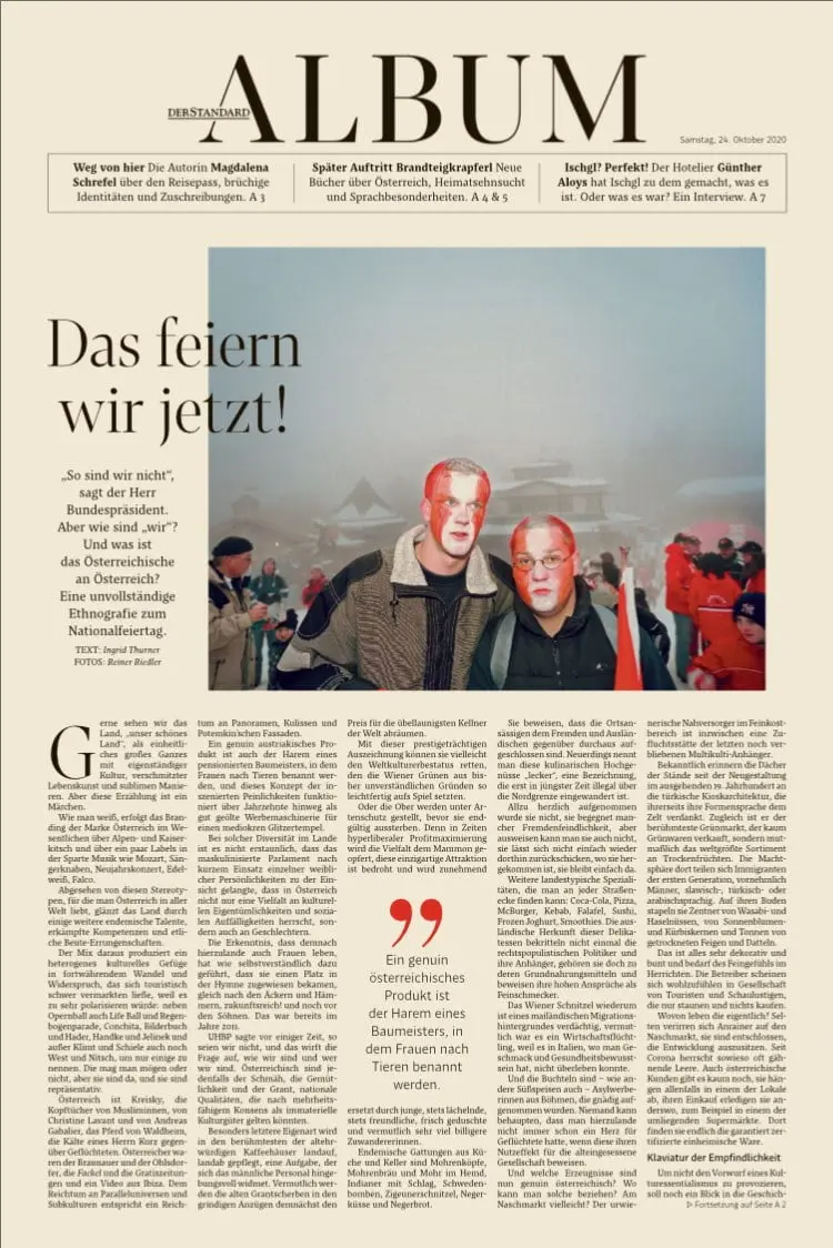 PUBLICATION - THIS SIDE OF PARADISE in "Der Standard"