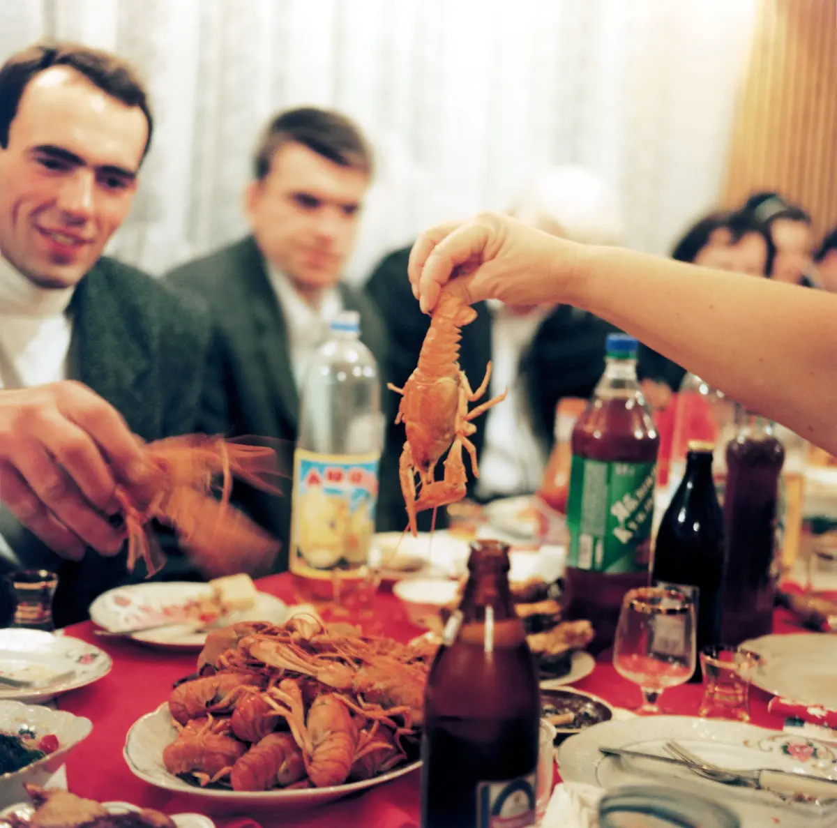 Dinner with crayfish in Izmail, a town in the Danube delta