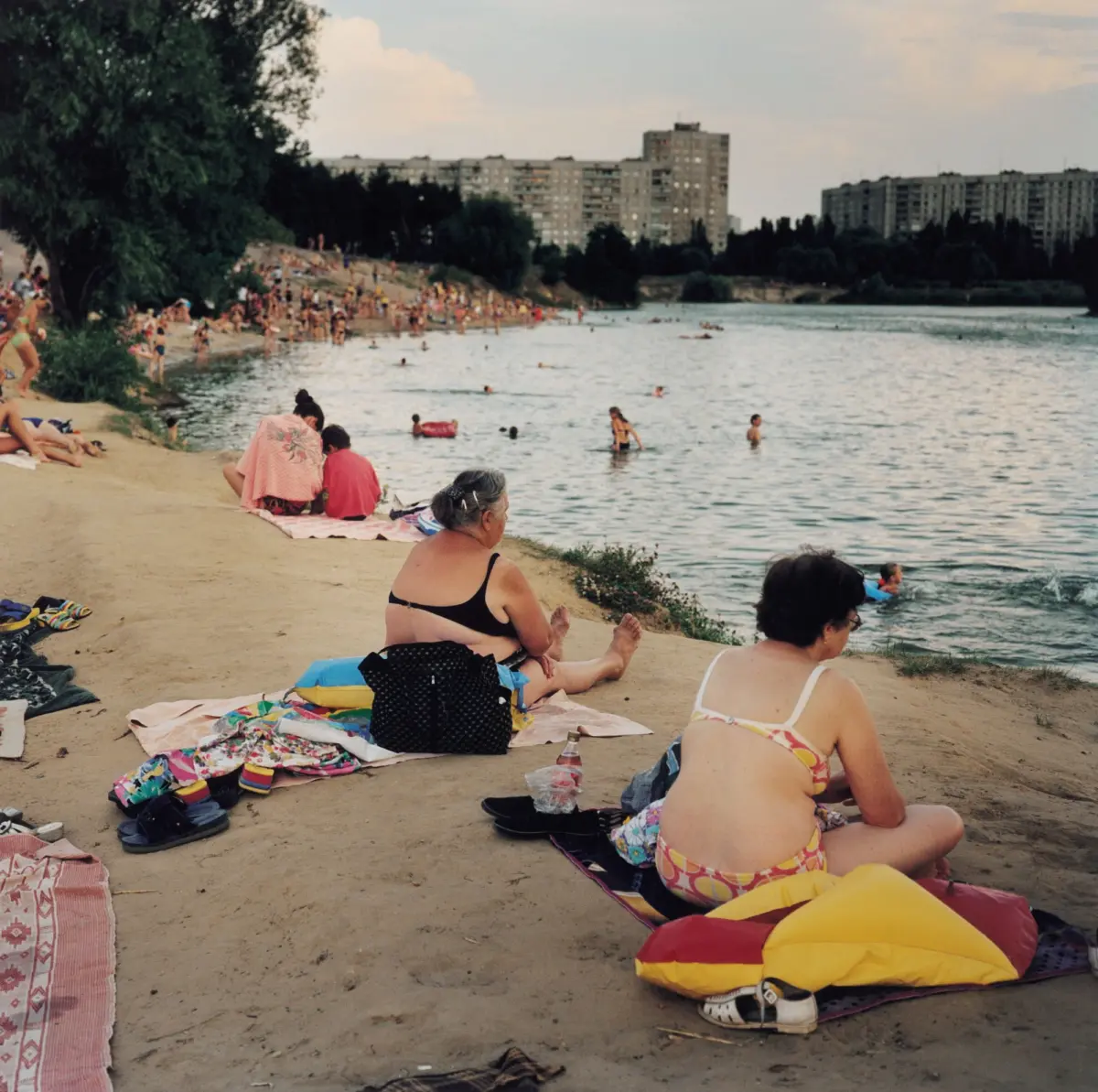 Bathing beach at the city beach of Kharkiv