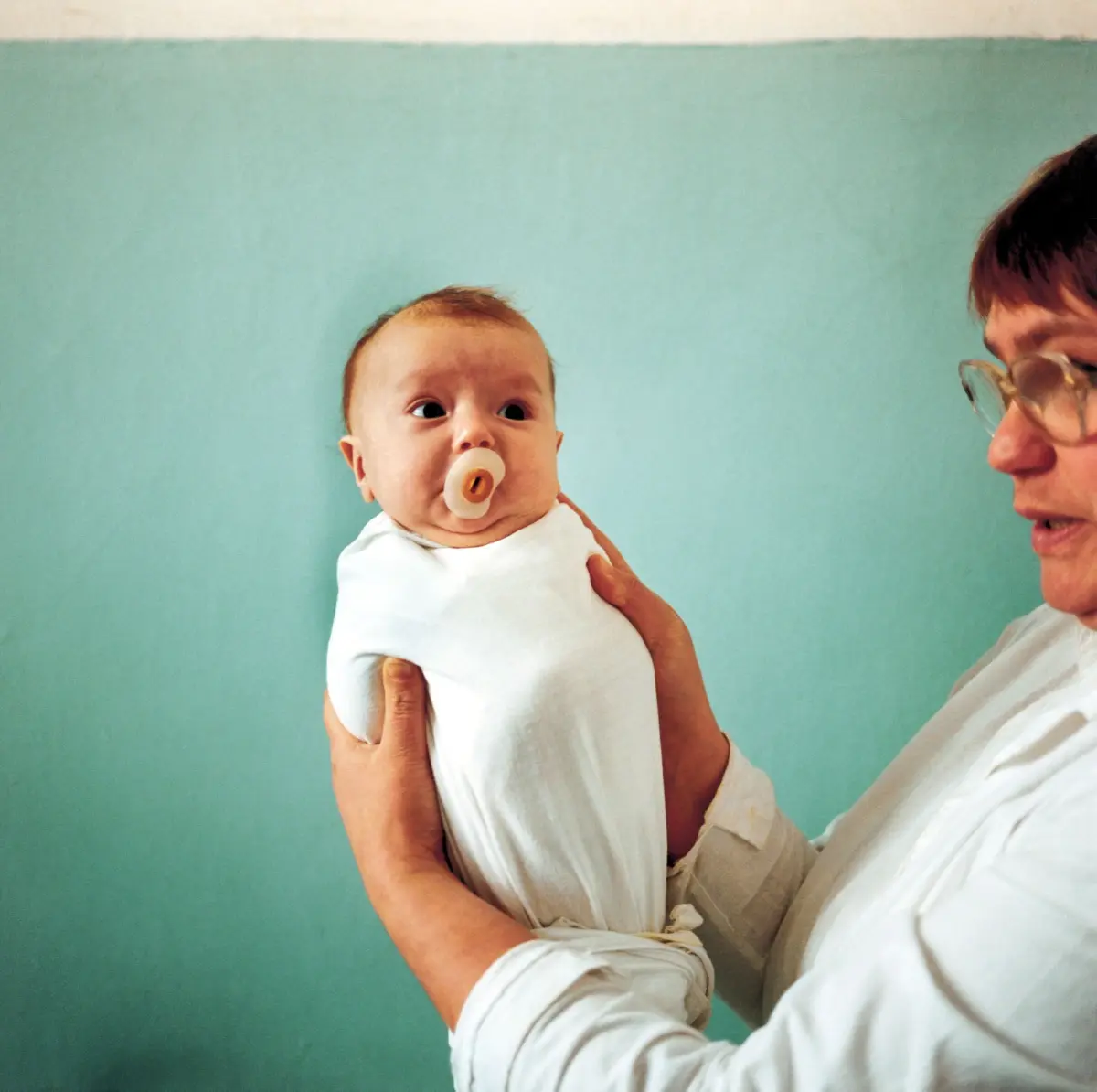 2-month-old Christina in the state hospital in Konotop is one of the many children who have been discarded.