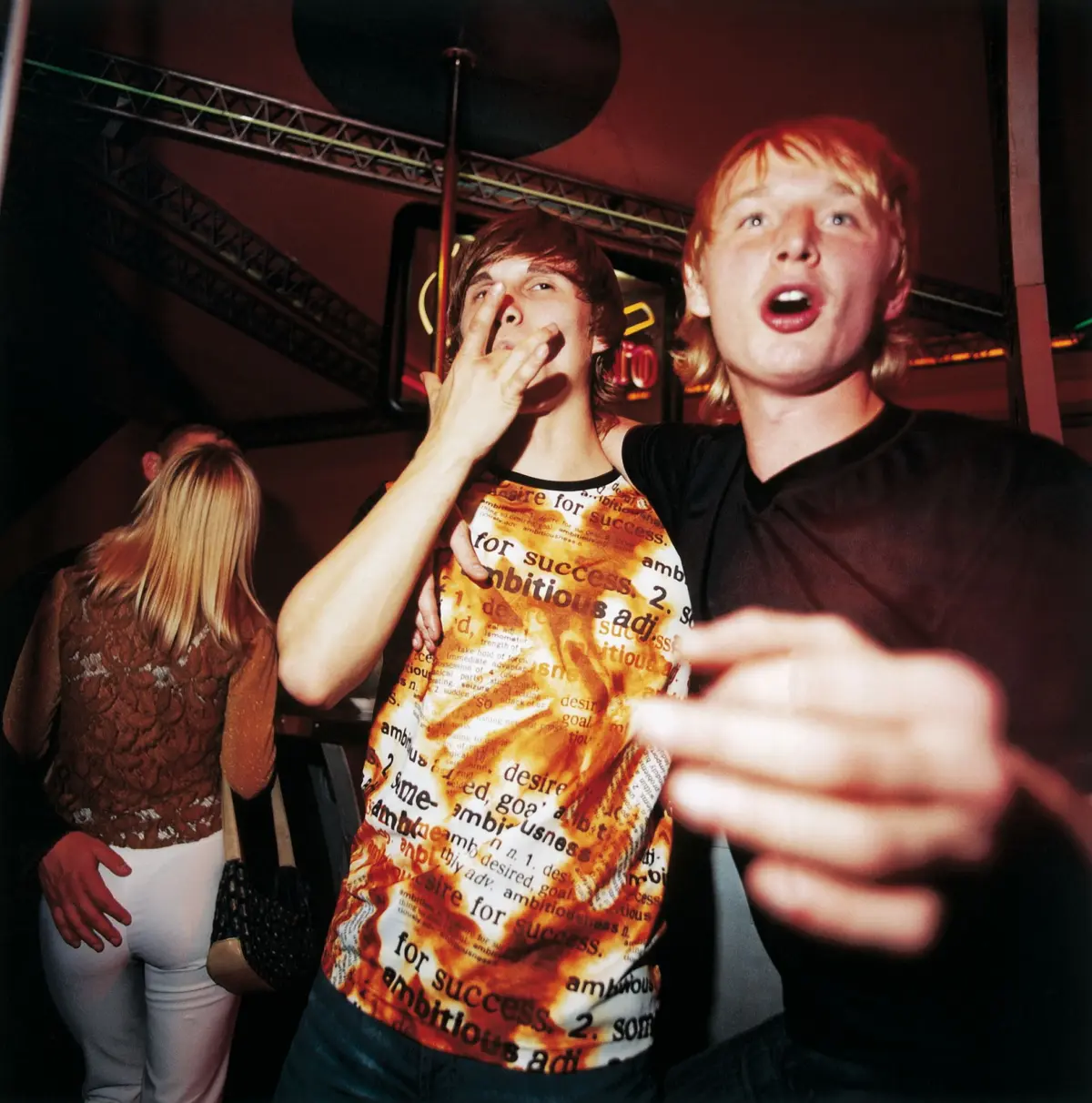 Young people in a disco in Kiev