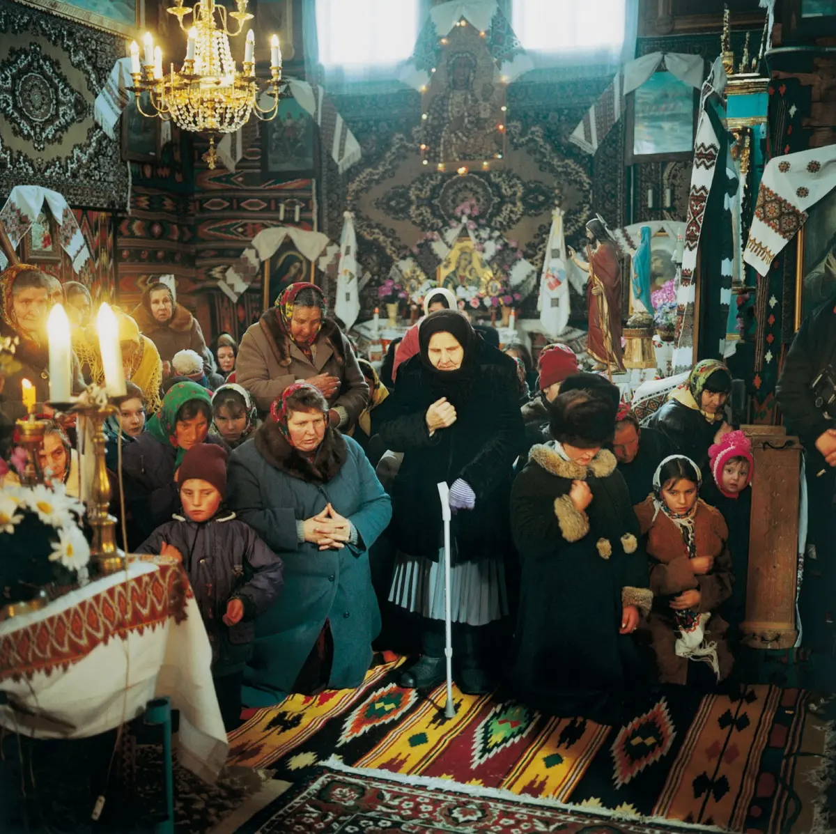 Churchgoers at a priestly ordination in Vorohda