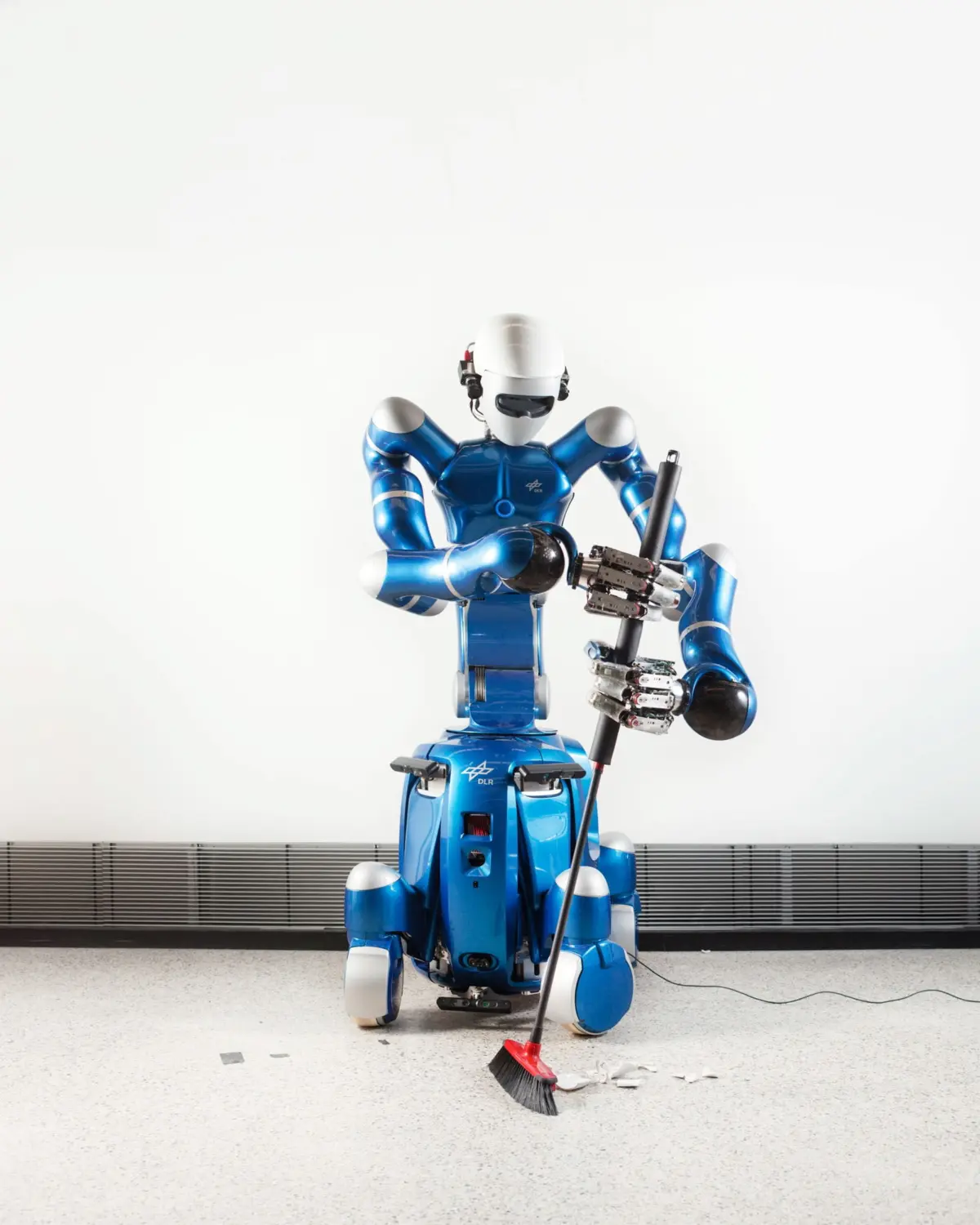 The mobile humanoid robot “Rollin’ Justin” is used as a research platform for autonomous dexterous mobile manipulation in human environments. DLR German Aerospace Center, Institute of Robotics and Mechatronics, Oberpfaffenhofen, Germany.