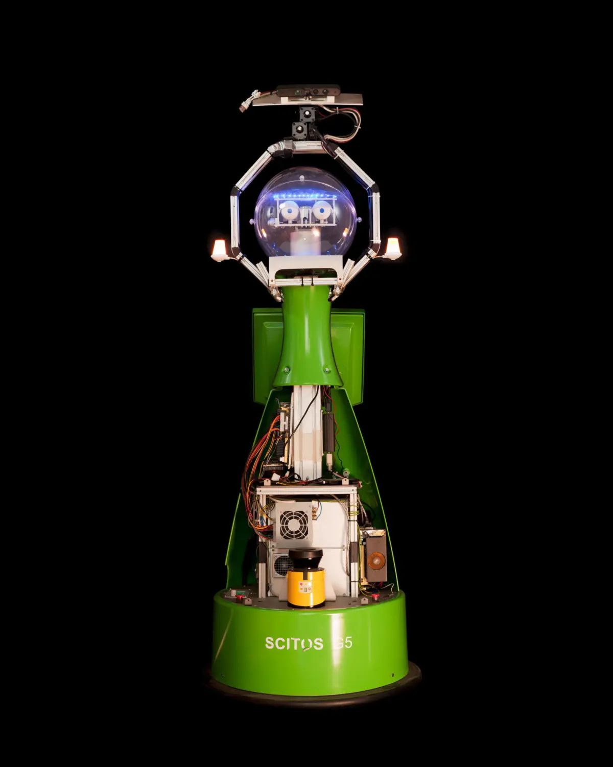 “Werner” robot. Born out of the STRANDS European project, has been designed by MetraLabs to support staff at care facilities for patrolling elderly care facilities and offices to monitor for potentially dangerous situations. ACIN Institute of Automation and Control, Vienna University of Technology, Vienna, Austria.