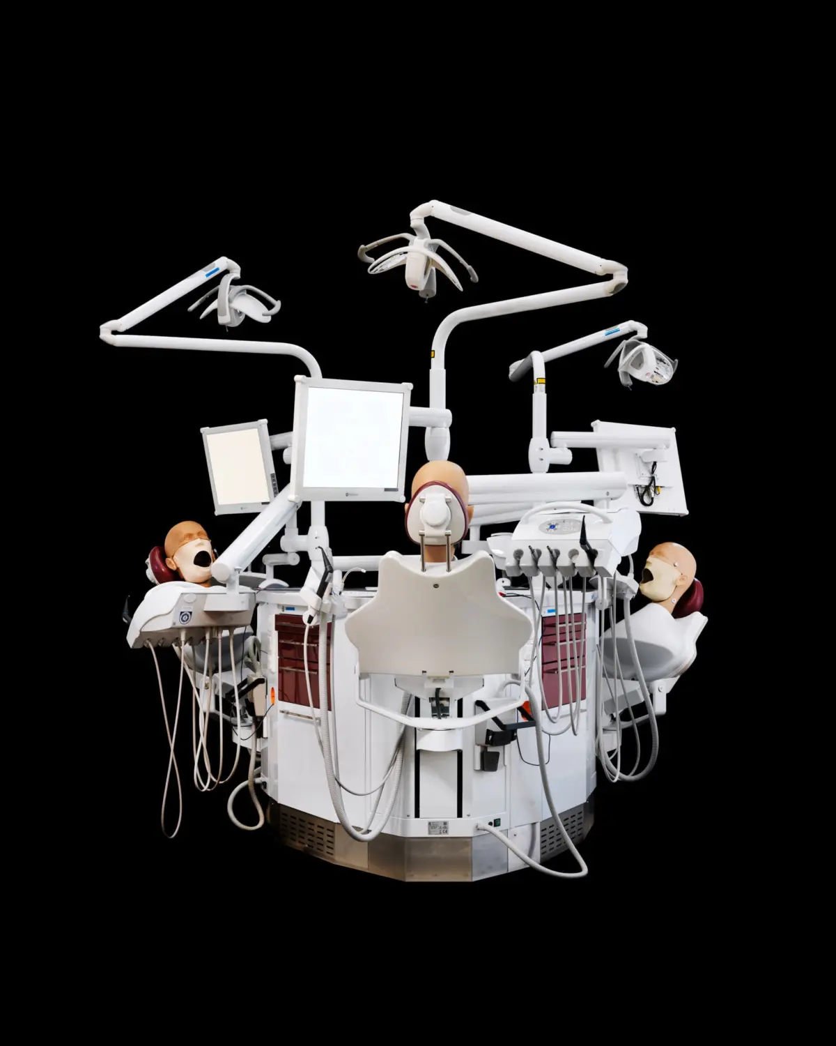 Dental Simulation Units, KaVo DSEclinical 5197 for preclinical simulation purposes. Dental medicine students use these devices to simulate dental surgery. Photographed at University Clinic of Dentistry, Vienna, Austria.
