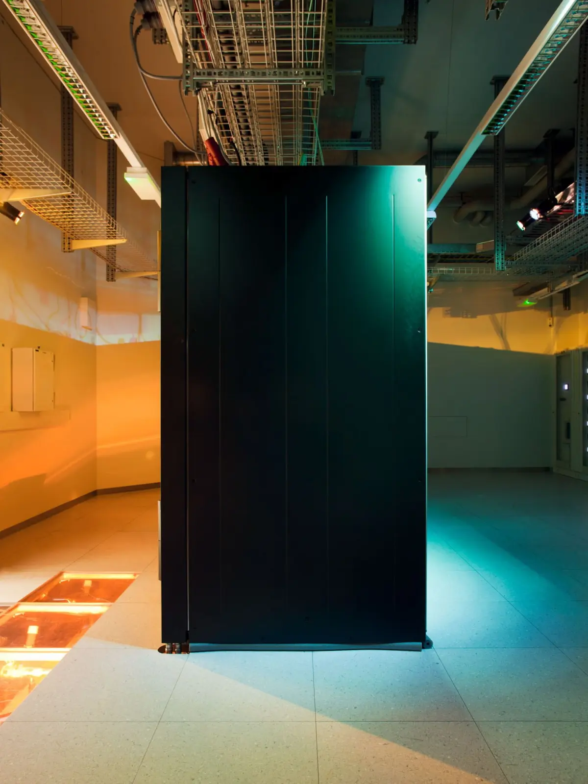 Supercomputer BlueGene is a massive parallel computation for large scale simulation. CADMOS / EPFL, Lausanne, Switzerland.
